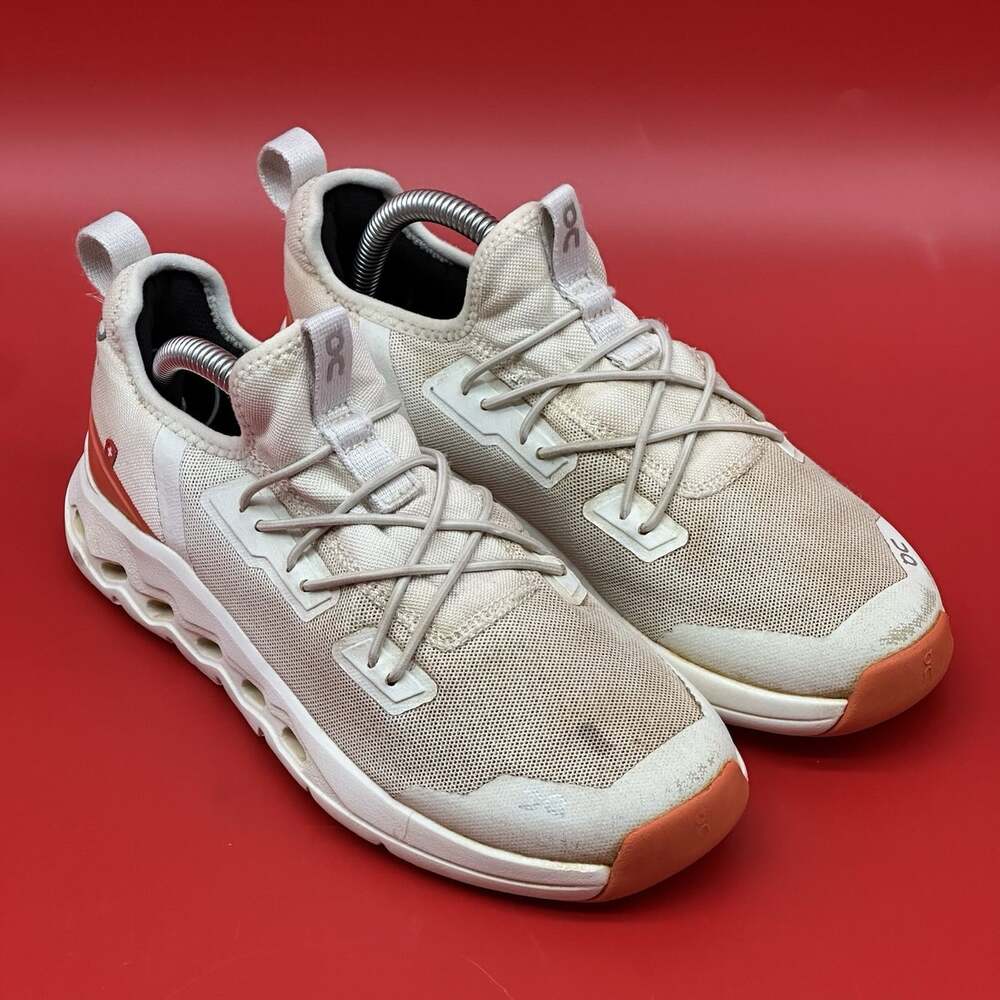 On Running Cloudleap Kids Ivory Flame Pull-On Athletic Shoes - Unisex Size 2.5Y